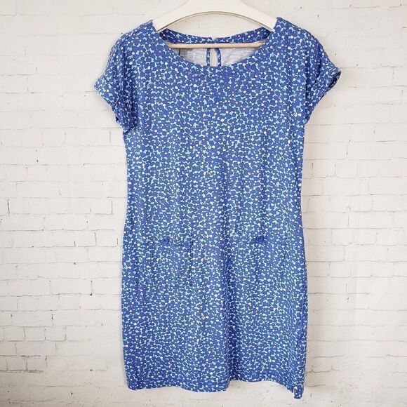 T By Talbots Dress Size XS Shift Front Pockets Stretch Geometric Print Short - Picture 1 of 8